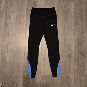 Women's Nike Dri Fit Blue Athletic Workout Capri Leggings Small